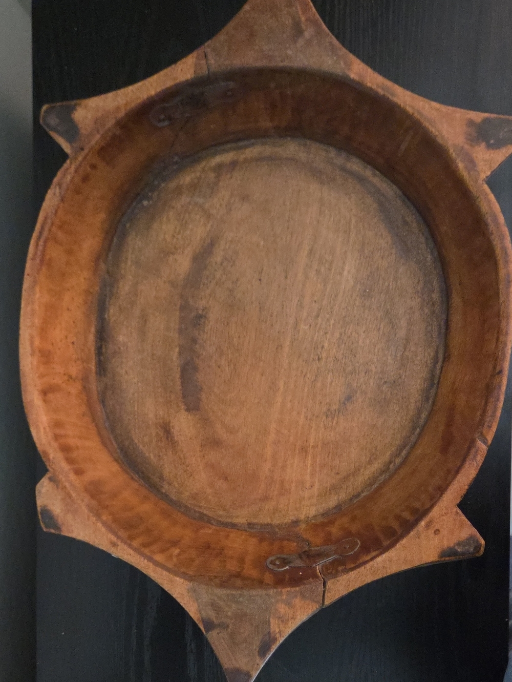 Handcrafted Brown Wooden Dough Bown- Timeless Home Dining Accent